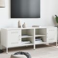vidaXL TV skrinky 2 ks biele 68x39x50,5 cm oceľ