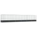 vidaXL Voliéra s nadstavcom strieborná 1250,5x107x212 cm oceľ