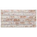 vidaXL Nástenné panely 10 ks 100 x 50 cm Červená a Biela EPS pena