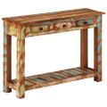 vidaXL Konzolový stolík 110x30x76 cm masívne recyklované drevo