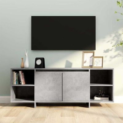 vidaXL TV skrinka betónová sivá 130x35x50 cm drevotrieska