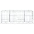 vidaXL Gabiónový kôš s krytom 400x100x150 cm pozinkované železo