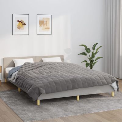 vidaXL Záťažová prikrývka šedá 220x230 cm 15 kg látka