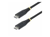 StarTech 2m USB-C nabíjací kábel, 240W, silikónový plášť s opletom - USB kábel - USB-C (M) do USB-C (M) - USB 2.0 - 48 V - 5 A - 2 m - technológia Extended Power Range (EPR), napájanie USB (240 W) - čierna