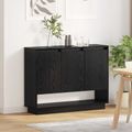 vidaXL Servírovacia skriňa Čierny dub 97 x 29 x 75 cm Kompozitné drevo
