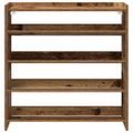 vidaXL Regál na topánky staré drevo 80x25x81 cm spracované drevo