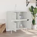 vidaXL Komoda biela 68x39x79 cm oceľ