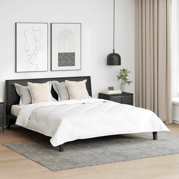 vidaXL Vankúš s vankúšom 2 pcs Biela 60 x 60 x 20 cm Polyester