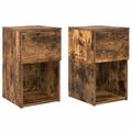 vidaXL Skriňa pod posteľ 2 ks Dymový dub 29 x 31,5 x 49 cm