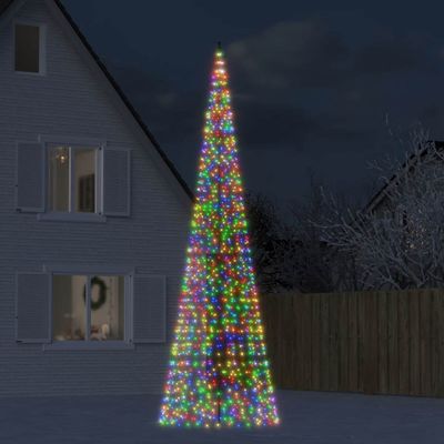 vidaXL LED vianočný stromček 1534 LED farebné 500 cm