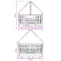 vidaXL 4 panelový psí výbeh s strechou 60 x 60 x 82 cm Plast Biela