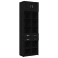 vidaXL Úložný kabinet so policami Čierny dub 70 x 42,5 x 225 cm