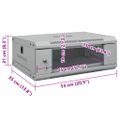 vidaXL Sieťový kabinet s úložiskom Sivá 53 x 35 x 21 cm Oceľ