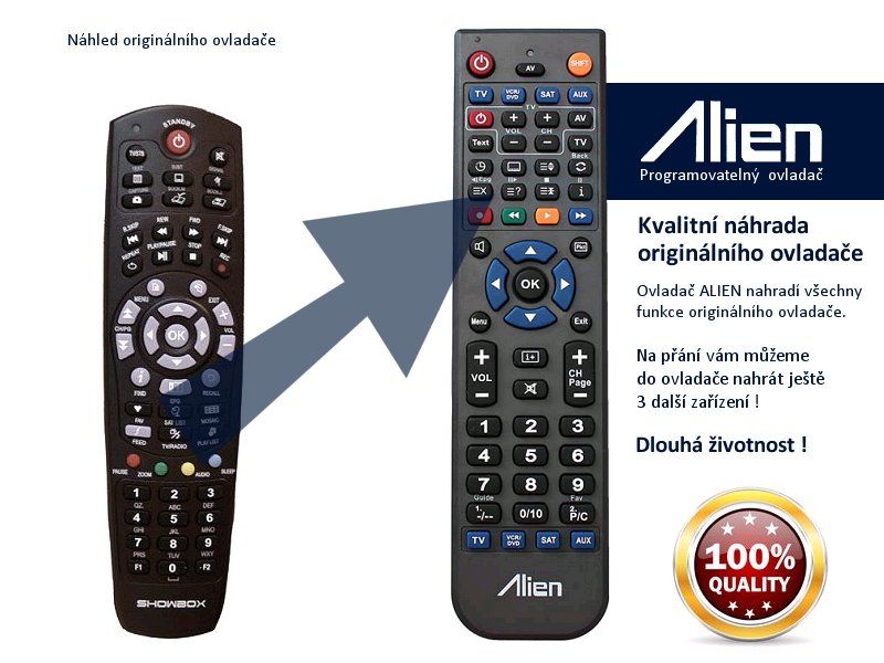 Diaľkový ovládač ALIEN Showbox Vitamin 5000