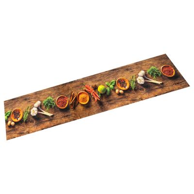 vidaXL Kuchynský koberec umývateľný Spices 60x180 cm zamat