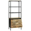 vidaXL Highboard Hnedá 70 x 35 x 180 cm Masívne mango drevo