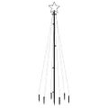 vidaXL Vianočný stromček s hrotom 108 teplých bielych LED 180 cm