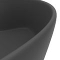 vidaXL Luxusné umývadlo, prepad, matné tmavosivé 36x13 cm, keramika