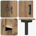 vidaXL Highboard Remeselný dub 69,5 x 34 x 180 cm Kompozitné drevo