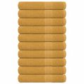 vidaXL Saunové osušky FROGN 10 ks zlaté 80x200 cm 360 g/m²