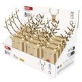 LED dekorácia drevená – sob, 16 cm, 2x AAA, vnútorná, teplá biela, časovač