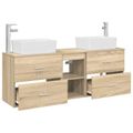 vidaXL Set kabinetov do kúpeľne 3 ks Dub sonoma 53 x 34,5 x 63 cm