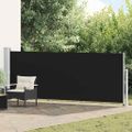 vidaXL Zaťahovacia bočná markíza na terasu 140x514 cm, čierna