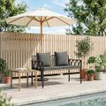 vidaXL Záhradné lavičky 2 -Seater 116 x 56 x 75 cm polyratan