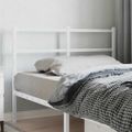vidaXL Kovové náhradné čelo postele biele 120 cm