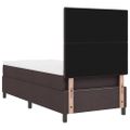 vidaXL Posteľ s pružinovým rámom Tmavo hnedá 90 x 200 cm látka