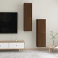 vidaXL Nástenné TV skrinky 2 ks hnedý dub 30,5x30x110 cm