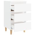 vidaXL Nočné stolíky 2 ks nohy z masívneho dreva biele 40x35x69 cm