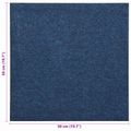 vidaXL Koberec 20 ks Tmavomodrá 50 x 50 cm 100% polypropylén