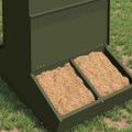 vidaXL Feeder pre prasatá Olivová zelená 82 x 51 x 91,5 cm 20 kg