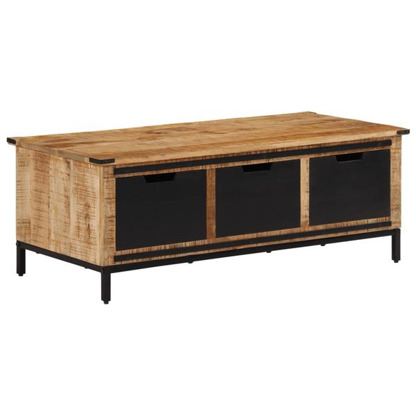 vidaXL Konferenčný stolík so zásuvkami 110x50x40 cm mangovníkový masív