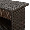 vidaXL Záhradný barový stôl hnedý 120x55x110 cm polyratan