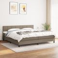 vidaXL Boxspring posteľ s matracom sivohnedý 200x200 cm látka