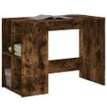 vidaXL Stôl dymový dub 102x50x75 cm kompozitné drevo