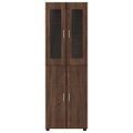 vidaXL Highboard FLORIN 60 x 35 x 182 cm Hnedý dub Kompozitné drevo