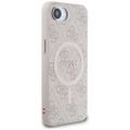 Guess HC MagSafe PU 4G Ring Classic Logo case for iPhone 16e Pink