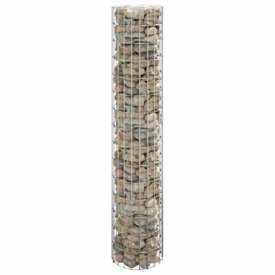 vidaXL Kruhový gabiónový stĺp, pozinkovaná oceľ Ø30x150 cm