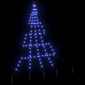 vidaXL LED Vianočný stromček so zemnými kolíkmi Modrá 182 cm Kov