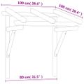 vidaXL Prístrešok nad dvere 100x100x80 cm impregnovaná borovica