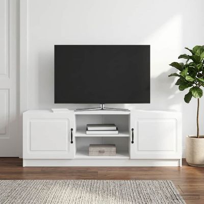 vidaXL TV skrinka Biela s vysokým leskom 150 x 31 x 47 cm