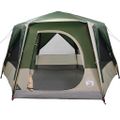 vidaXL Stany pre 5 osôb so strechou Zelená a biela 333 x 317 x 194 cm