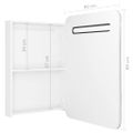 vidaXL LED kúpeľňová zrkadlová skrinka žiarivá biela 60x11x80 cm