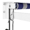 vidaXL Automatická zaťahovacia markíza, modrá a biela 3x2,5 m