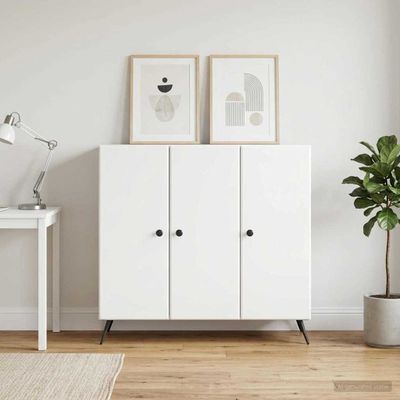 vidaXL Servírovacia skriňa Biela 89 x 34,5 x 80 cm Kompozitné drevo