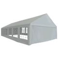 vidaXL Párty stan, PE 6x12 m, sivý