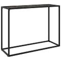 vidaXL Konzolový stolík čierny 100x35x75 cm tvrdené sklo